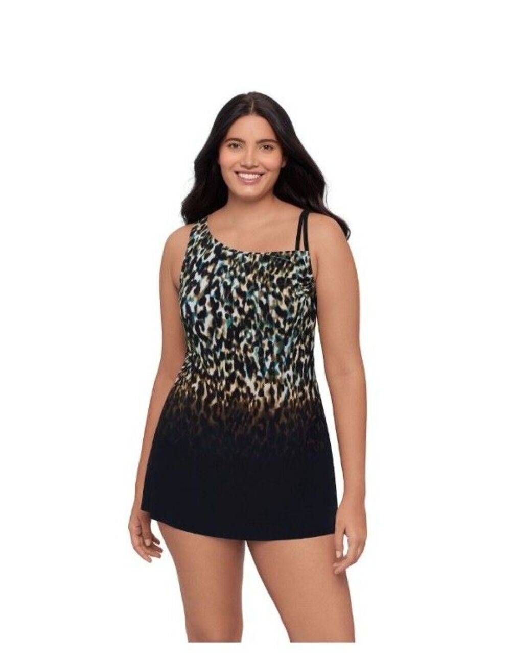 NEW! Women's Trimshaper Brianna Tummy Control Adjustable Coverage Swimdress, 16